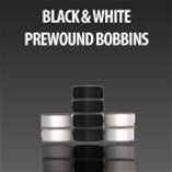 Black and White Pre-Wound Bobbins