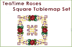 TeaTime Roses - Square Tablemap Set