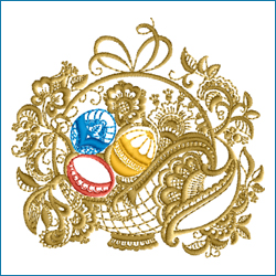 Basket with Easter Eggs