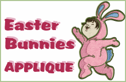 Easter Bunnies Applique