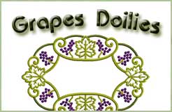 In-hoop Grape Doilies