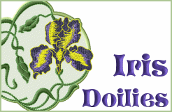 In-hoop Iris Doilies