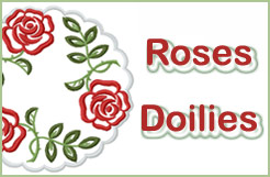 In-hoop Roses Doilies