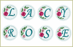 Lacy Roses Monogram