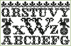 Monochrome XS Alphabet