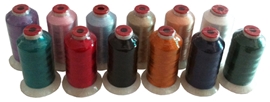 12 Polyester Embroidery Threads Kit 12 Basic Colors ThreaDelight