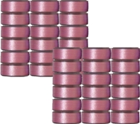 18 L Size Pre-Wound Plastic Sided Bobbins - Pink