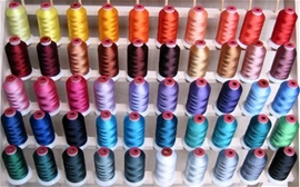 50 Vibrant Colors Polyester Embroidery Threads Kit ThreaDelight