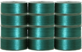 144 L Size Pre-Wound Plastic Sided Bobbins - Emerald Color