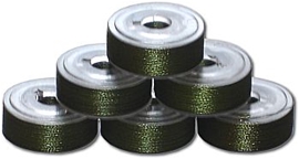 144 L Size Pre-Wound Plastic Sided Bobbins - Avocado Green (P740)