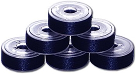 144 L Size Pre-Wound Plastic Sided Bobbins - Blueberry Blue (637)