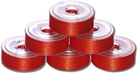 144 L Size Pre-Wound Plastic Sided Bobbins - Bright Orange (P823)