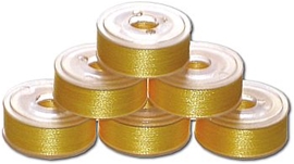 144 L Size Pre-Wound Plastic Sided Bobbins - Canary BRT (P816)