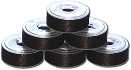 144 L Size Pre-Wound Plastic Sided Bobbins - Coffee Brown DK (P880)