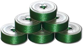 144 L Size Pre-Wound Plastic Sided Bobbins - Fresh Green (P746)