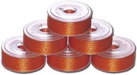 144 L Size Pre-Wound Plastic Sided Bobbins - Orange Spice (P830)