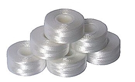 144 Prewound Sideless Bobbins WHITE