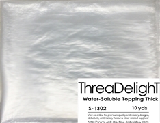 Water Soluble Film Topping Thick- 24" x 10 yards