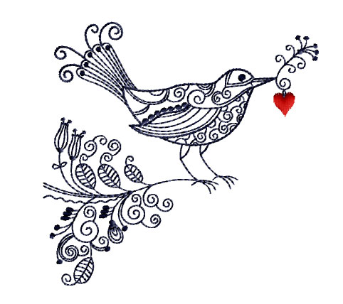 Bird with Valentine