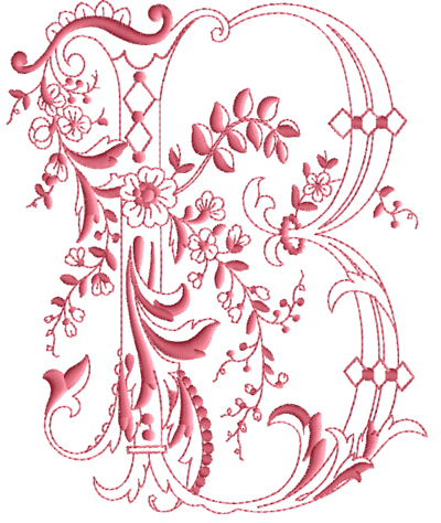 Letter B from Enlaced Romance Initials Letter B from Enlaced Romance Initials