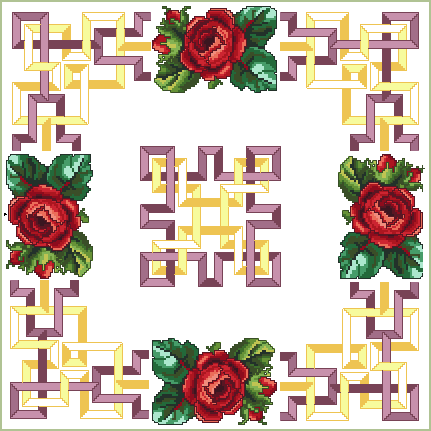 TeaTime Roses - Square Tablemap Set