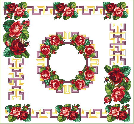 TeaTime Roses - Wreath & Borders Set