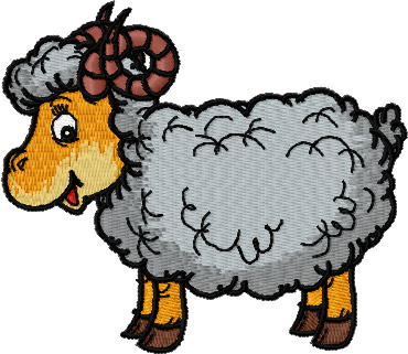 Curly-horn Ram Sheep