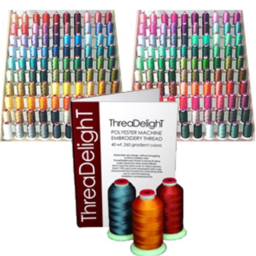 260-Cone Polyester Embroidery Threads Kit ThreaDelight