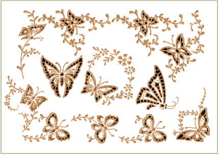 Cutwork Butterflies Large