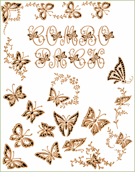 Cutwork Butterflies Combo