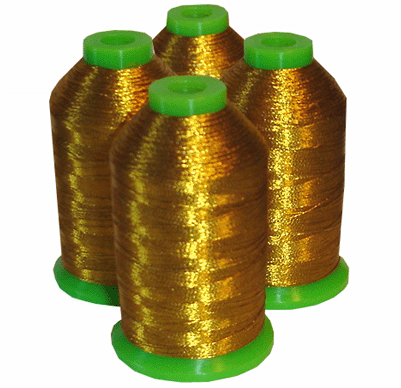 Metallic Embroidery 4-Cone Thread Kit - Dark Gold ThreaDelighT