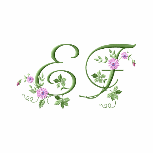 Elegant Floral Initials