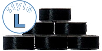 36 L Size Plastic-Sided Bobbins BLACK