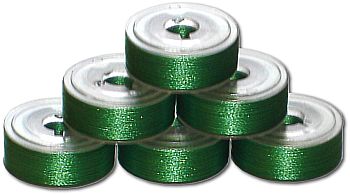 72 L Size Pre-Wound Plastic Sided Bobbins - Fresh Green (P746)