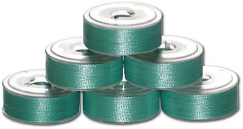 72 L Size Pre-Wound Plastic Sided Bobbins - Jade LT (P697)