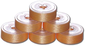 72 L Size Pre-Wound Plastic Sided Bobbins - Pale Beech Wood (P837)