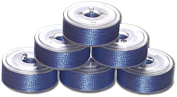 72 L Size Pre-Wound Plastic Sided Bobbins - Wisteria Violet (603)