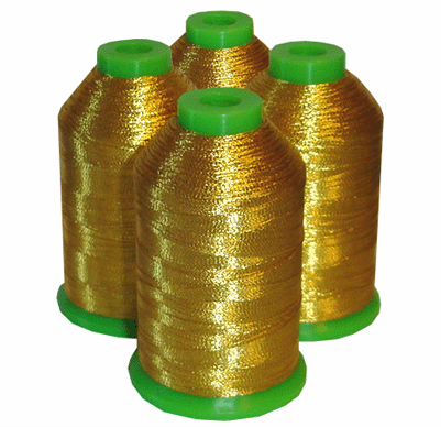 Metallic Embroidery 4-Cone Thread Kit - Medium Gold ThreaDelighT