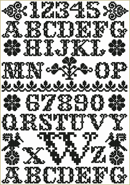 Monochrome XS Alphabet