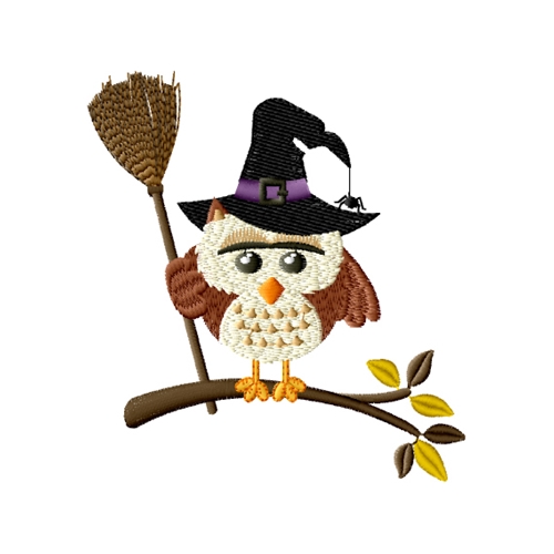 Owl with Broom