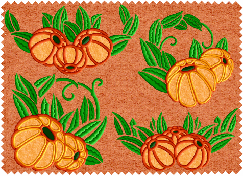 Pumpkin Treasures Applique