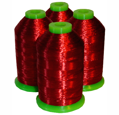 Metallic Embroidery 4-Cone Thread Kit - Red ThreaDelighT