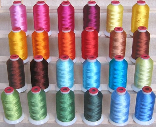 Spring 24-Cone Polyester Embroidery Threads Kit ThreaDelight