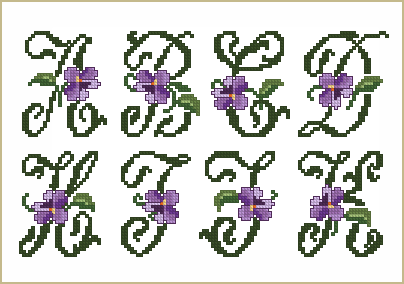 Violets XS Alphabet Small