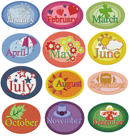 Twelve Months Gala Patches